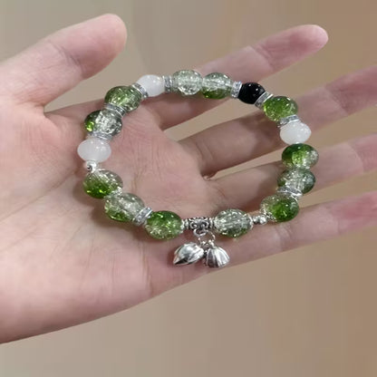 Elegant Pärlarmband med Fjärilsberlock | Tillsammans mot bröstcancer