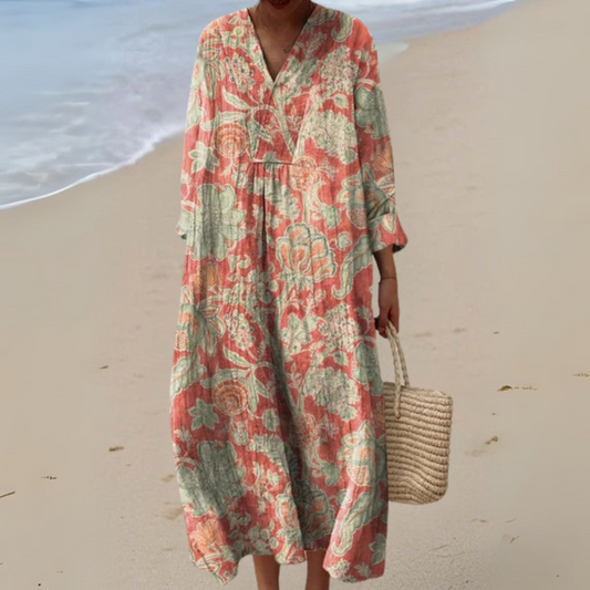 Ellis - Vintage Blommig Klänning