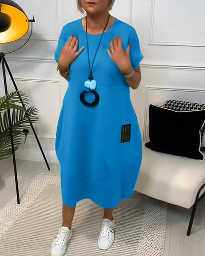 Sakura™ – Avslappnad Klänning med Fickor