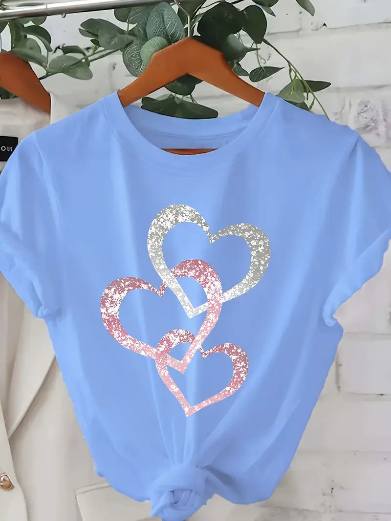 Glittrande Hjärta-T-shirt | Tillsammans mot Diabetes