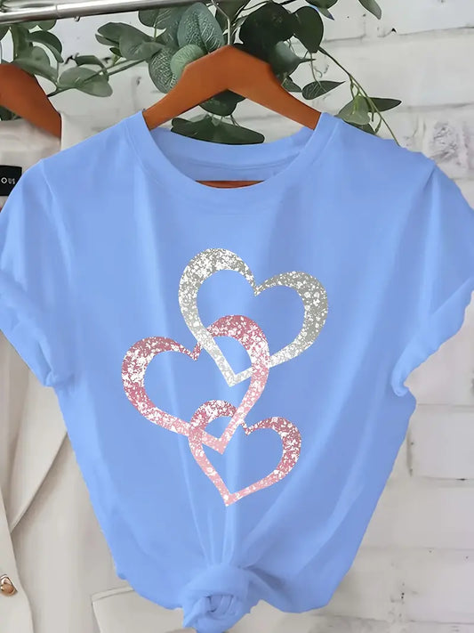 Glittrande Hjärta-T-shirt | Tillsammans mot Diabetes