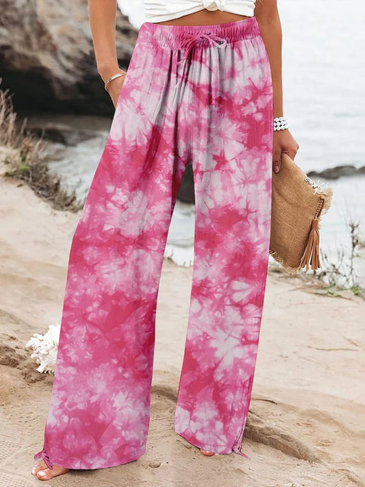 Konsttryck Linnebyxor | Tillsammans mot Bröstcancer