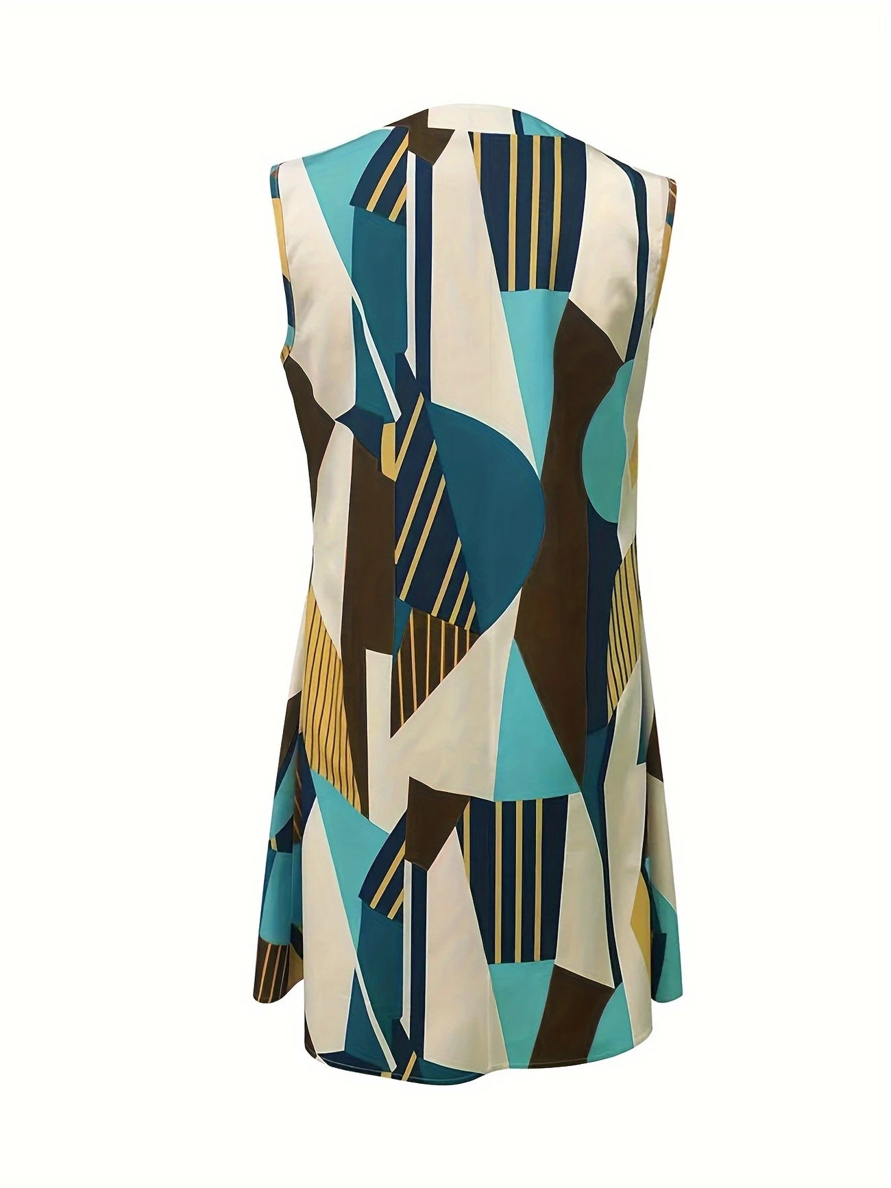 Cornelia™ - Ärmlös Klänning med Färgblock för Dam