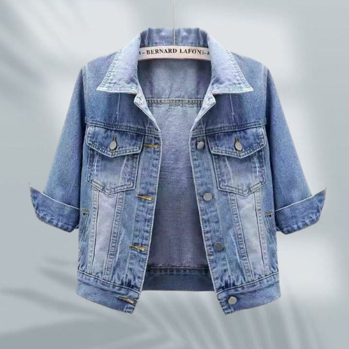 Rhea™ – Damens Klassiska Jeansjacka