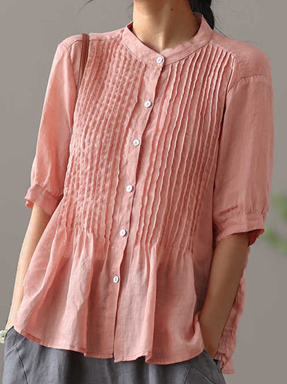 Charlotte™ – Vardaglig Plisserad Skjorta för Dam