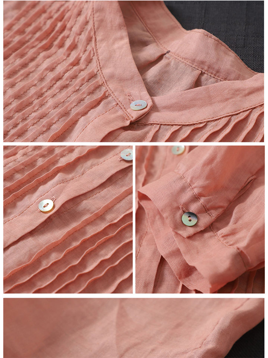 Charlotte™ – Vardaglig Plisserad Skjorta för Dam
