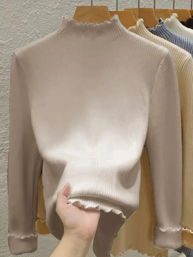 Hög Hals Stickad Tröja | Tillsammans mot Bröstcancer