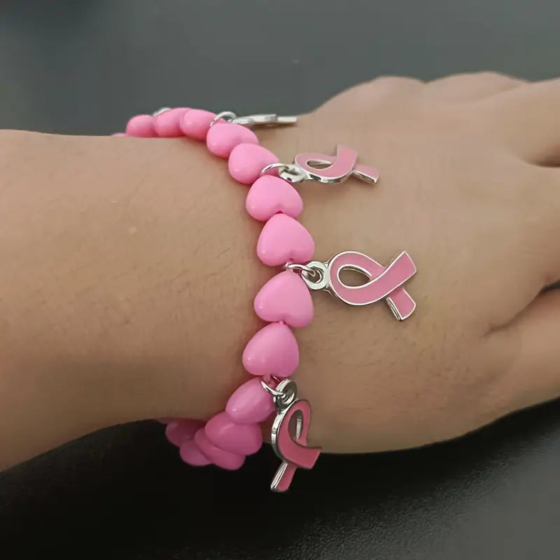 Rosa Band Pärlarmband | Tillsammans mot Bröstcancer