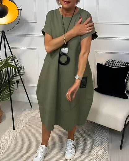 Sakura™ – Avslappnad Klänning med Fickor