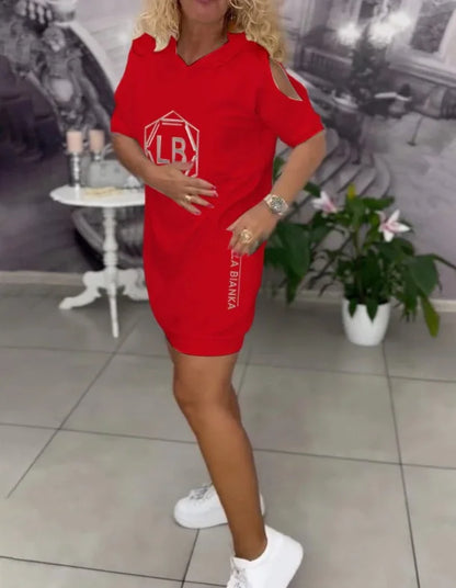 Vera™ - Huvklänning med Bokstavstryck