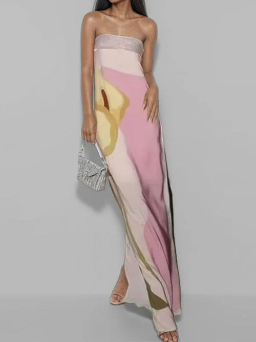 Charlie™ – Mönstrad Tubmaxiklänning för Dam