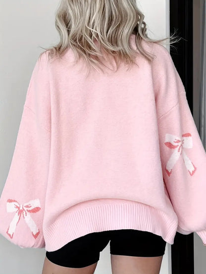 Tryckt Rosett Sweater| Tillsammans mot Bröstcancer