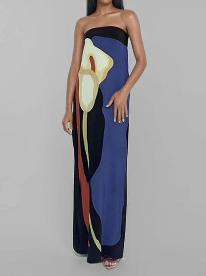 Charlie™ – Mönstrad Tubmaxiklänning för Dam