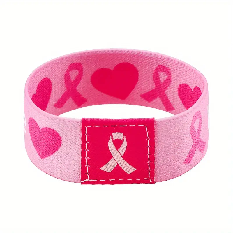 Bokstäver Rosa Band Armband | Tillsammans mot Bröstcancer