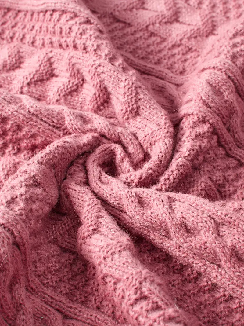 Mjuk Stickad Poncho | Tillsammans mot Bröstcancer