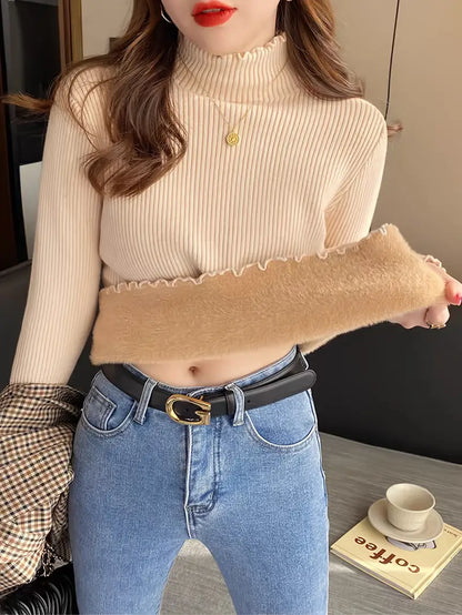 Hög Hals Stickad Tröja | Tillsammans mot Bröstcancer