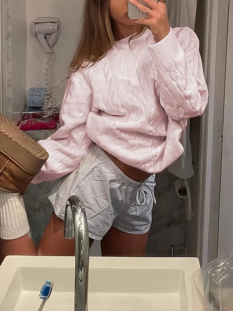 Halsringning Tröja Rund | Tillsammans mot Bröstcancer