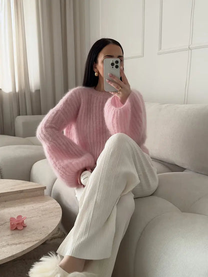 Mjukstickad Lykthals Tröja | Tillsammans mot Bröstcancer