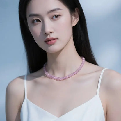 Rospärlhalsband | Tillsammans mot Bröstcancer