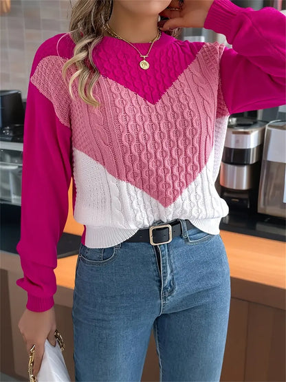 Rund Hals Randig Tröja | Tillsammans mot Bröstcancer