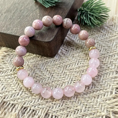 Rhodonitpärlarmband | Tillsammans mot Bröstcancer