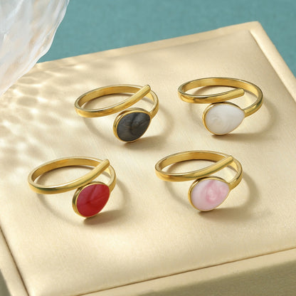 Emalj Droppring | Tillsammans mot Bröstcancer