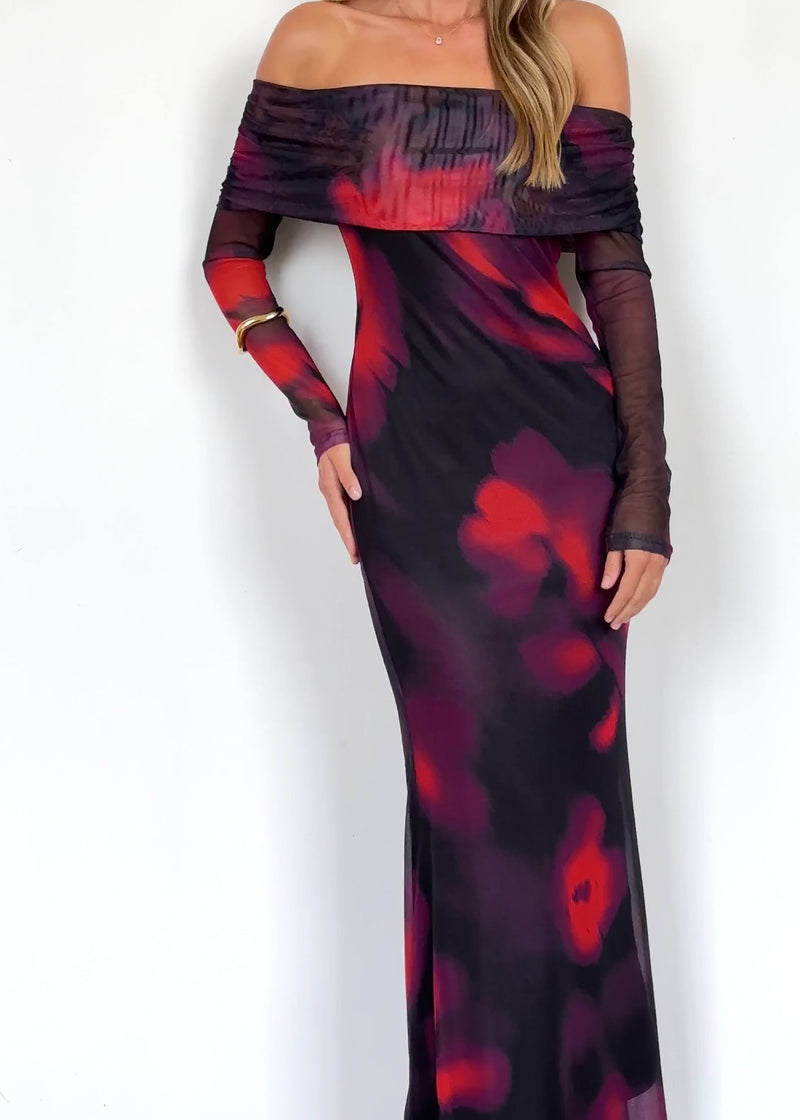 Sheena™ - Axelbandslös Maxiklänning med Nät för Dam