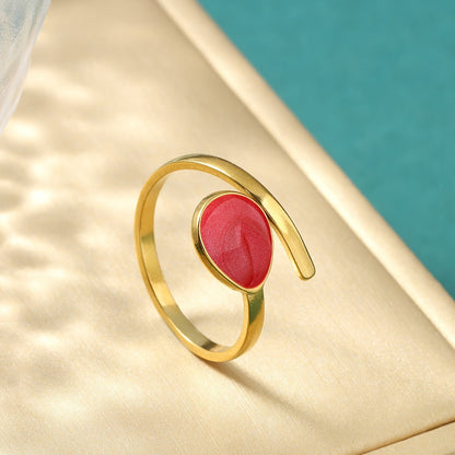 Emalj Droppring | Tillsammans mot Bröstcancer