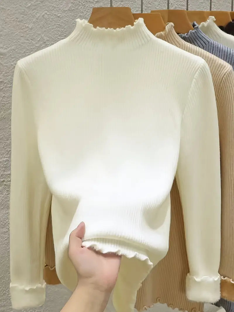 Hög Hals Stickad Tröja | Tillsammans mot Bröstcancer