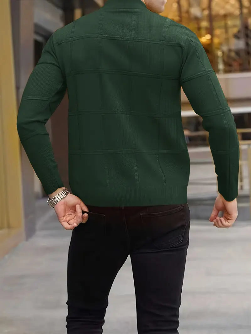 Nunzio™ - Hög Krage Bekväm Stickad Tröja