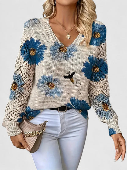 Aurélie™ - Elegant Blomsweater