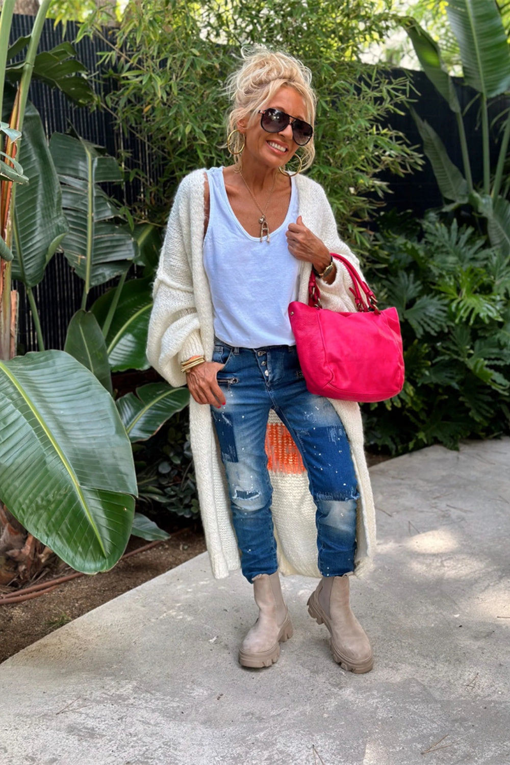 Lieblich™ - Överdimensionerad Lång Stickad Cardigan