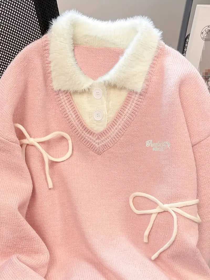 Luddig Kragtröja | Tillsammans mot Bröstcancer