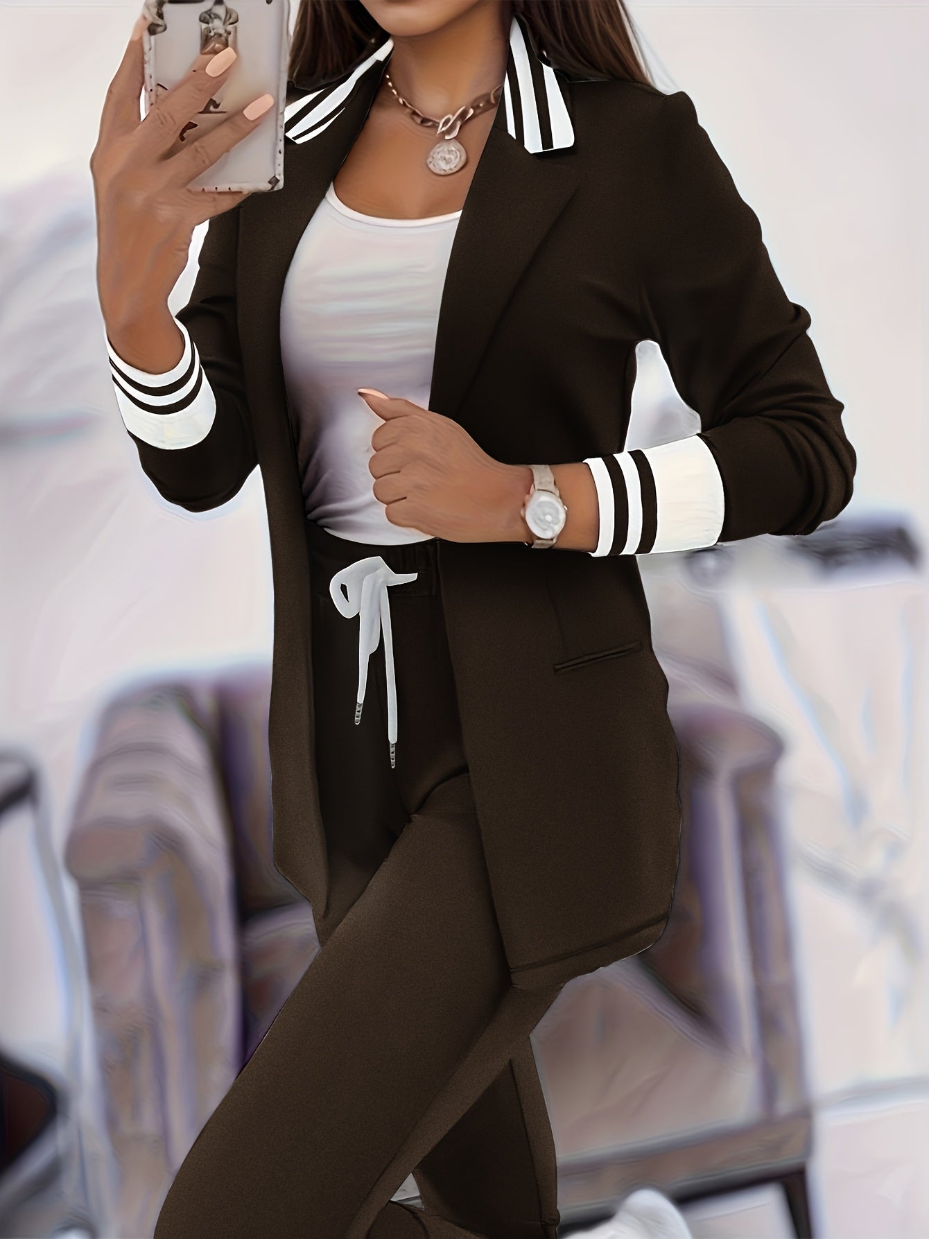 Lily™ - Randigt Tvådelat Set