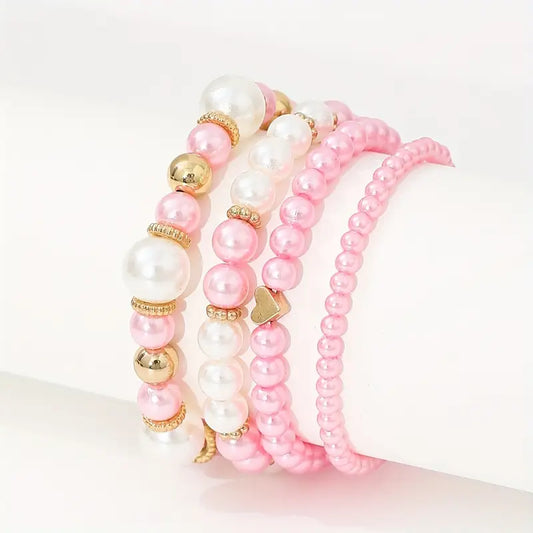 Chique Parelarmband Set | Samen tegen Borstkanker