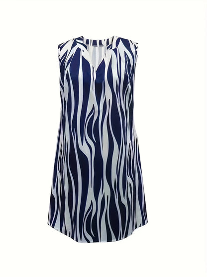 Cornelia™ - Ärmlös Klänning med Färgblock för Dam