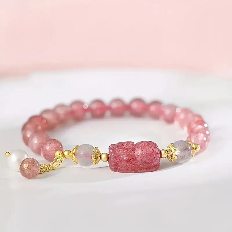 Naturligt Stenarmband | Tillsammans mot Bröstcancer