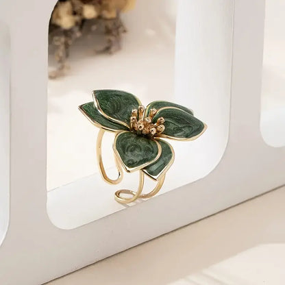 Blommig Öppen Ring | Tillsammans mot Bröstcancer