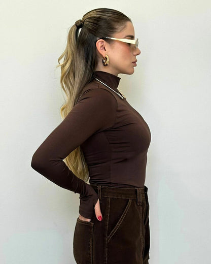 Chezza™ - Blus med Hög Krage