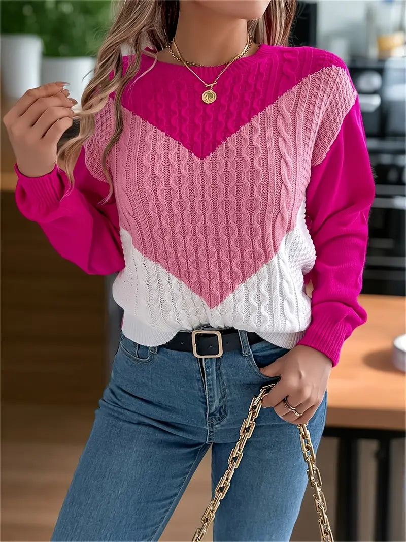 Rund Hals Randig Tröja | Tillsammans mot Bröstcancer