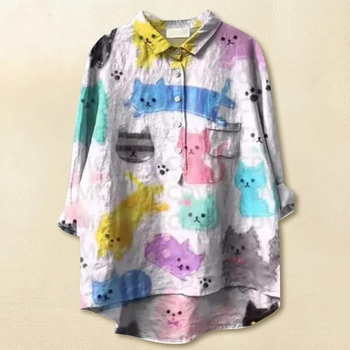 Nelia™ – Överdimensionerad Kattblus