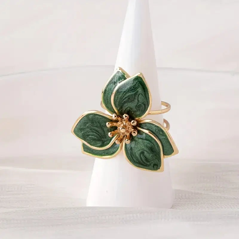 Blommig Öppen Ring | Tillsammans mot Bröstcancer