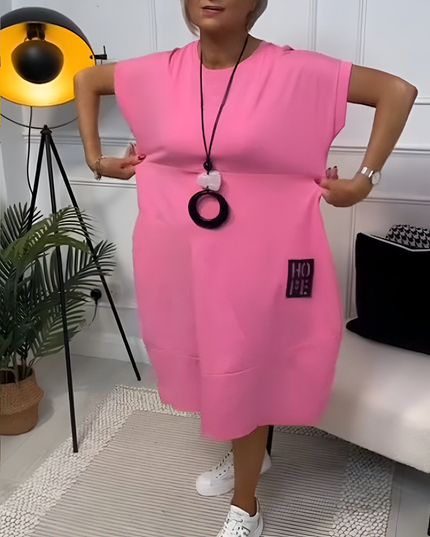 Sakura™ – Avslappnad Klänning med Fickor