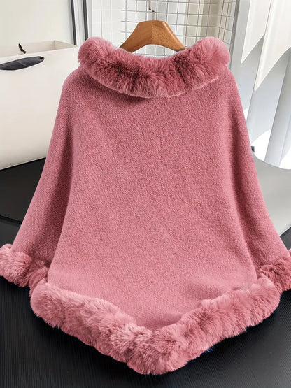 Mjuk Stickad Poncho | Tillsammans mot Bröstcancer