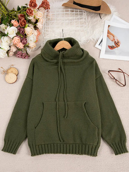 Natala™ - Känguruficka Stickad Tröja