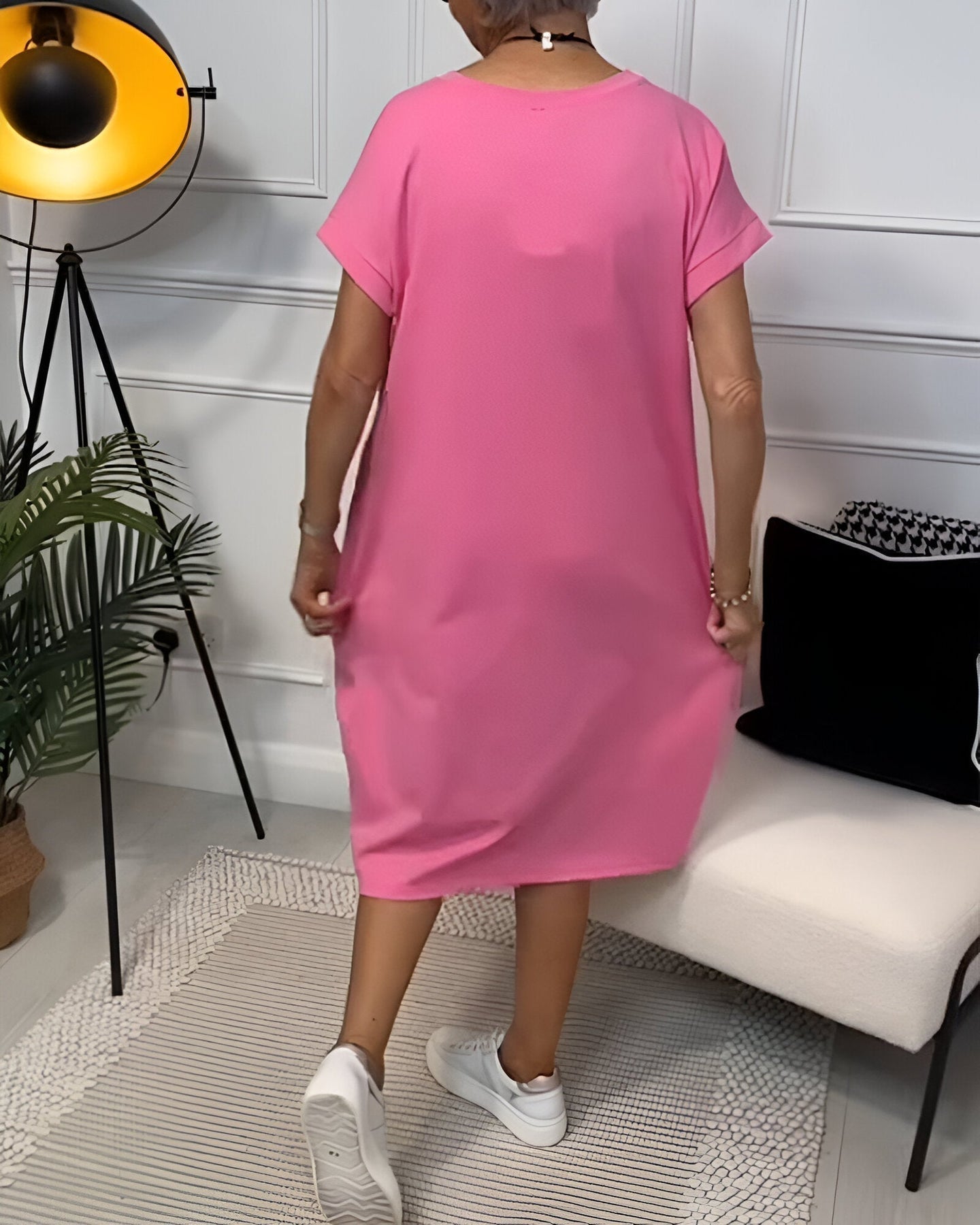 Sakura™ – Avslappnad Klänning med Fickor