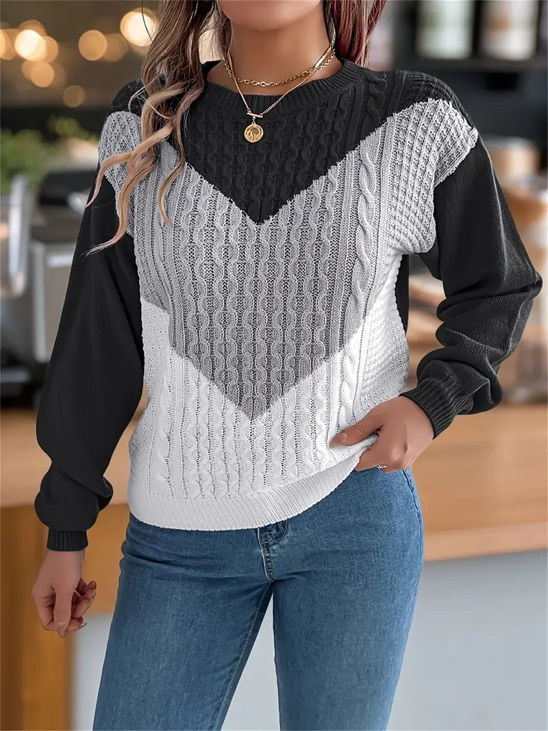 Rund Hals Randig Tröja | Tillsammans mot Bröstcancer