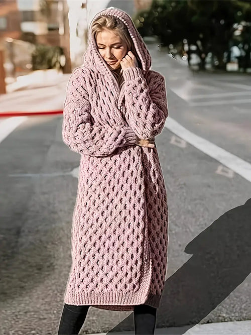 Stickad Huv Kofta | Tillsammans mot Bröstcancer