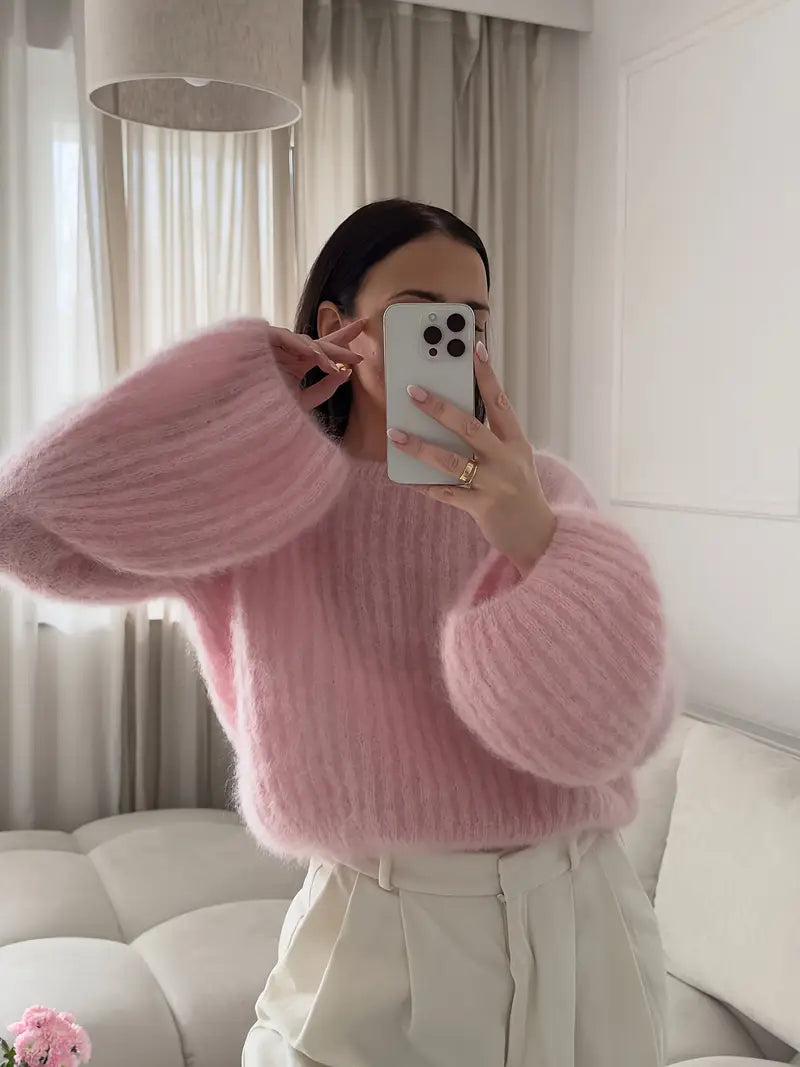 Mjukstickad Lykthals Tröja | Tillsammans mot Bröstcancer