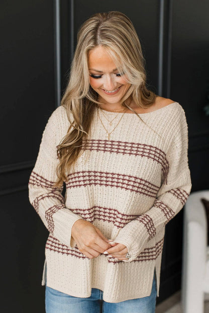 Isabella™ - Elegant Randig Tröja